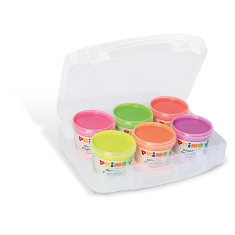 Colori a dita sc. 6 colori fluo da 100 ml.