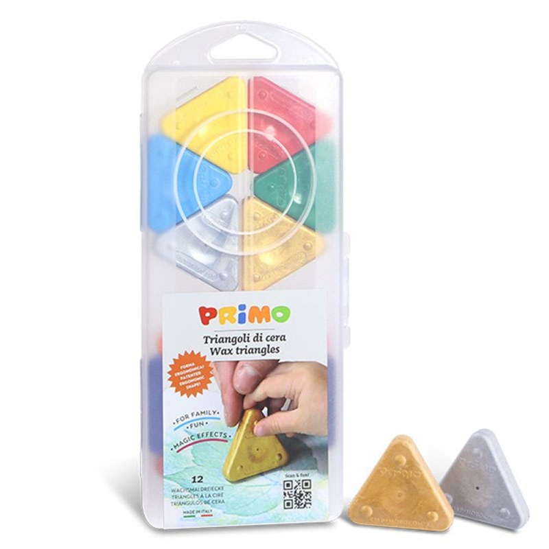Pastelli a cera triangolari 12 pz.