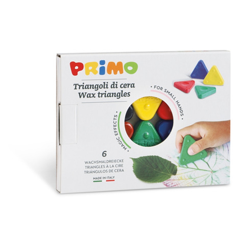 Pastelli a cera triangolari 6 pz.