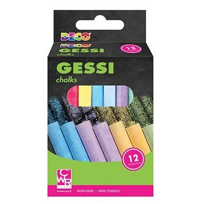 Gessi rotondi colorati 12 pz. assortiti