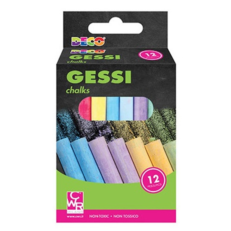 Gessi rotondi colorati 12 pz. assortiti