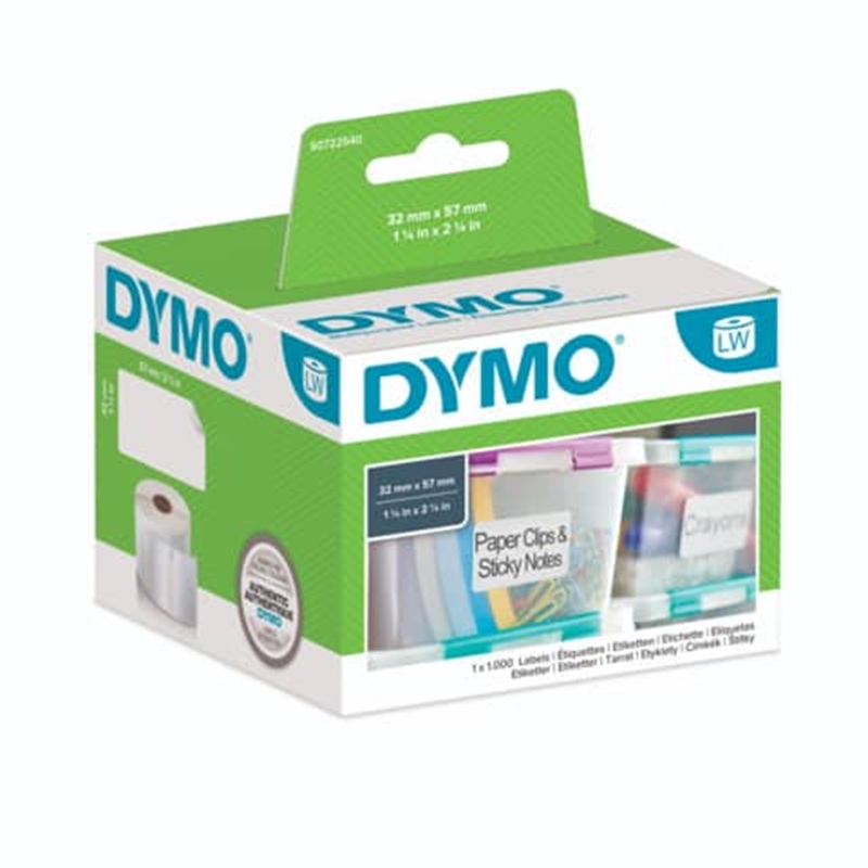 Etichette labelwriter 57x32 mm. multiuso bianco