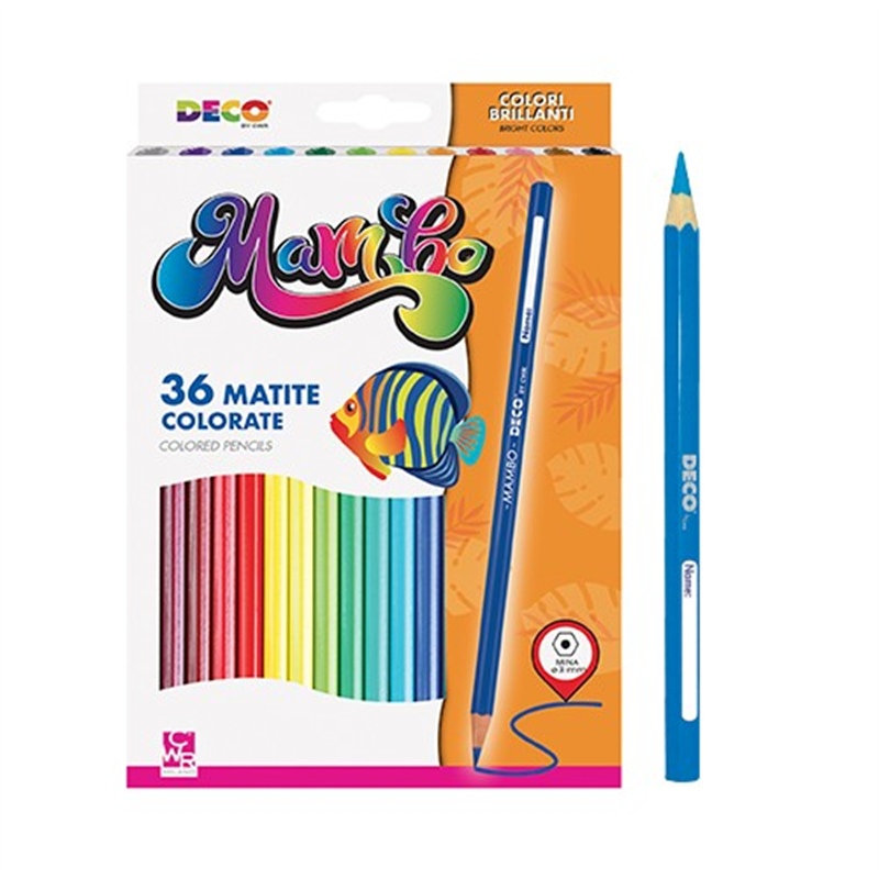 Pastelli in legno graph color scatola 36 colori