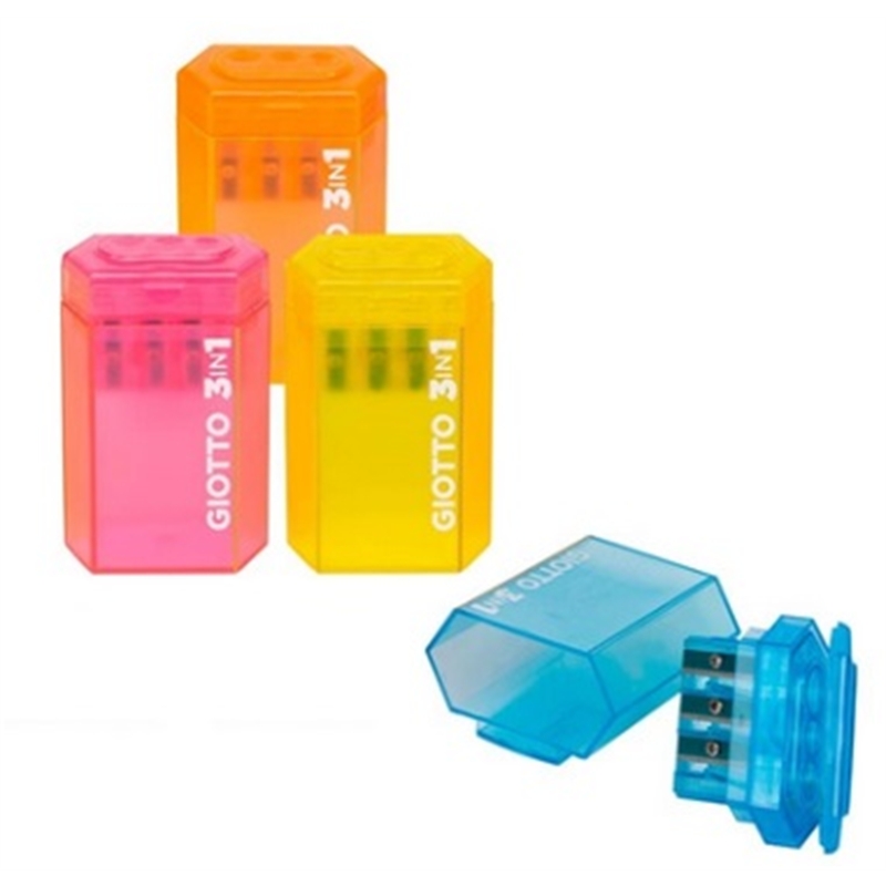 Temperamatite 3 fori con serbatoio Giotto 3 in 1