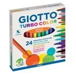 Pennarelli punta piccola scatola 24 colori turbocolor giotto