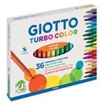 Pennarelli punta piccola scatola 36 colori turbocolor giotto