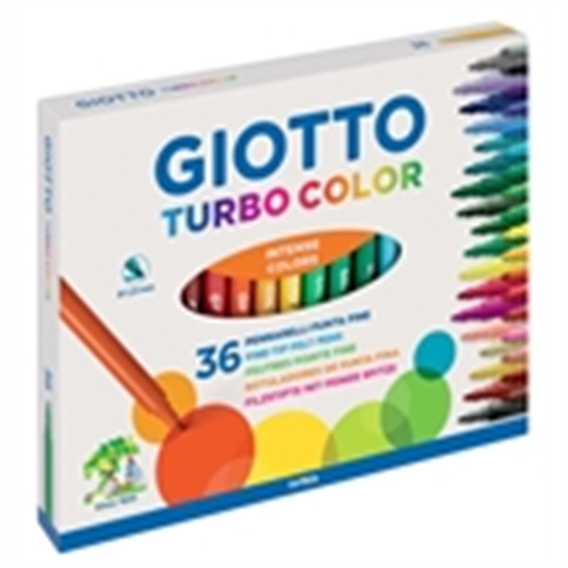 Pennarelli punta piccola scatola 36 colori turbocolor giotto