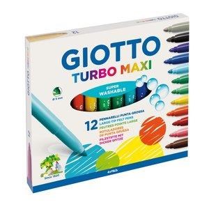 Pennarelli punta grande scatola 12 colori turbomaxi Giotto