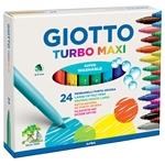 Pennarelli punta grande scatola 24 colori turbomaxi Giotto