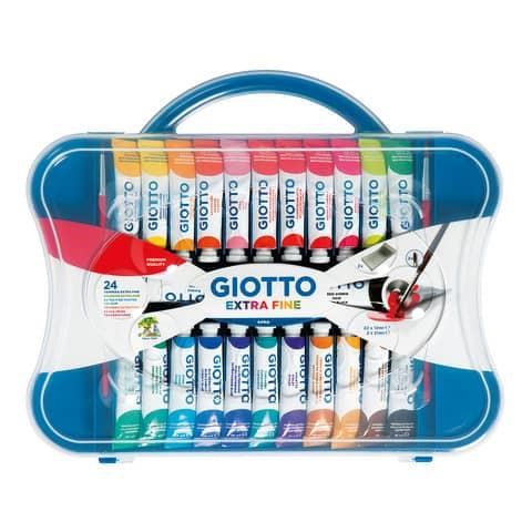 Tempera pronta in tubetti da 12 ml.  scatola 24 colori Giotto
