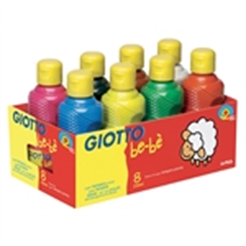 Tempera pronta in flacone da 0,250 litro Giotto 8 flaconi