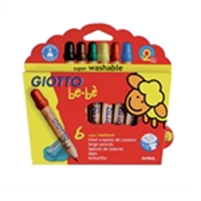 Pastelli in legno giotto bebè 6 colori
