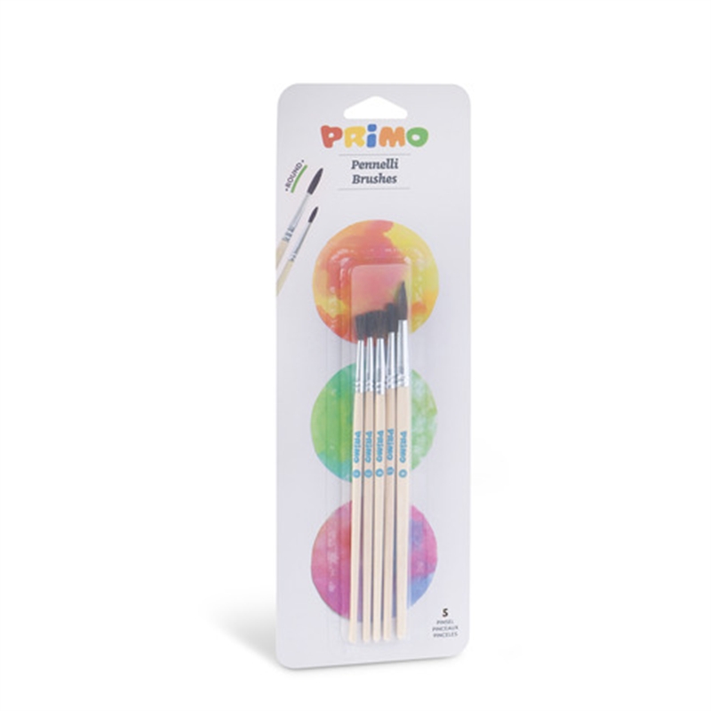 Pennelli tondi 5 pezzi assortiti