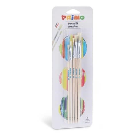 Pennelli piatti 5 pezzi assortiti