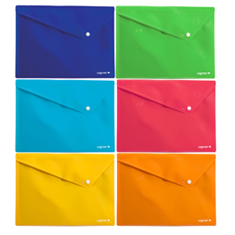 Busta con bottone A4 orrizontale colorata