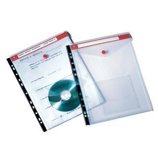 Busta con foratura cm.22x30 con chiusura a bottone jumbo