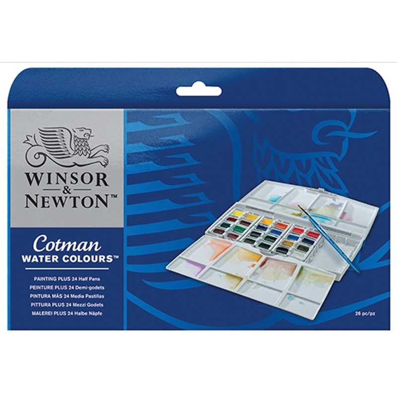 Acquarelli Cotman set pittura 24 mezzi godets