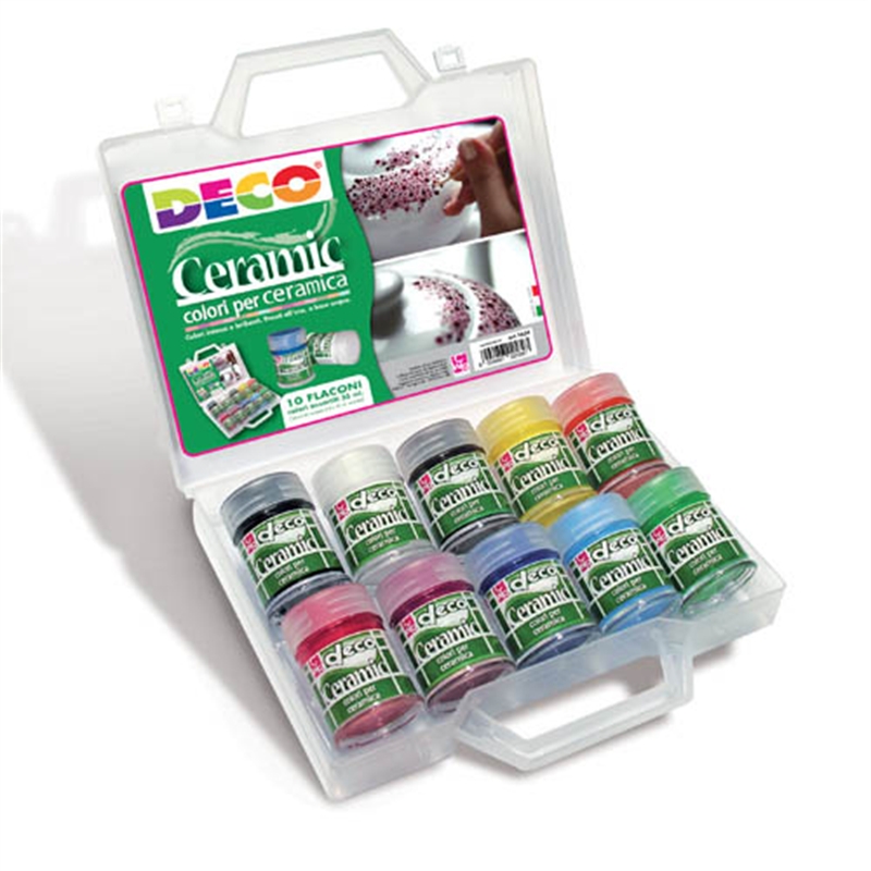 Colori per ceramica conf. 10 flaconi