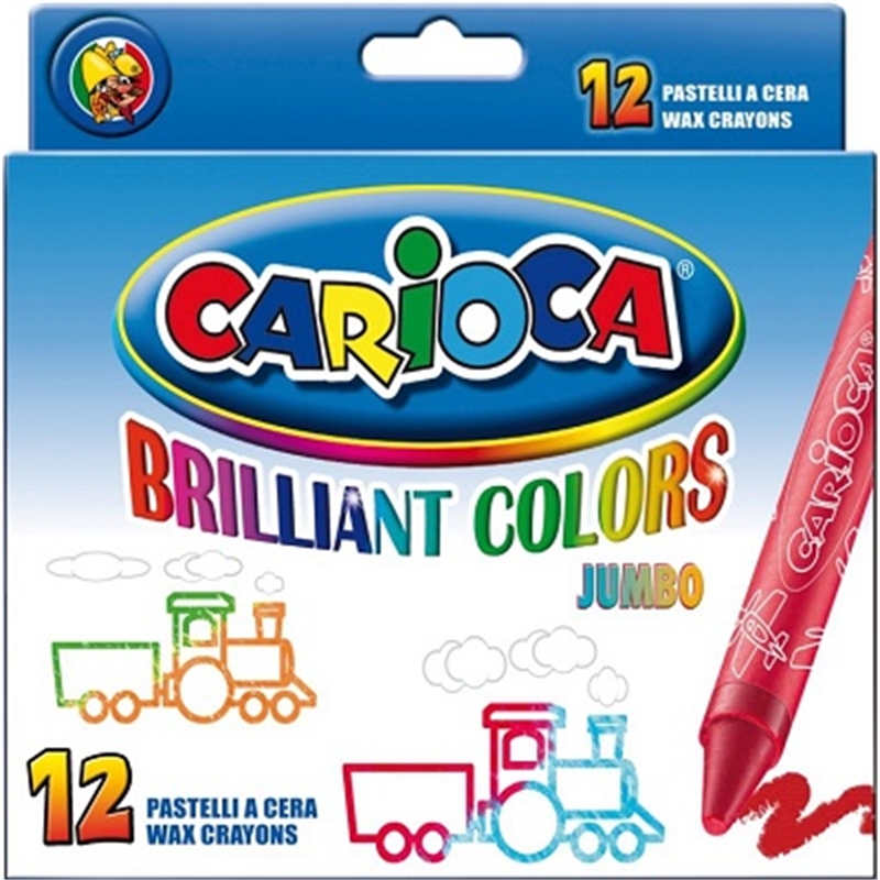 Pastelli a cera jumbo scatola 12 colori