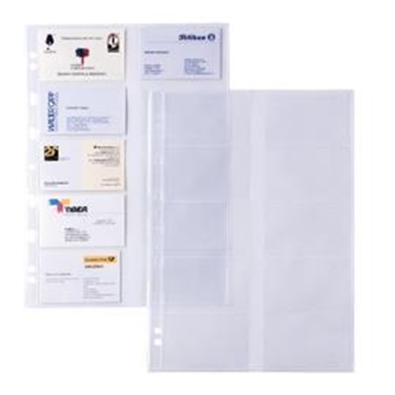 Busta con perforazione universale cm.22x30 per biglietti da visita (10 pz.)