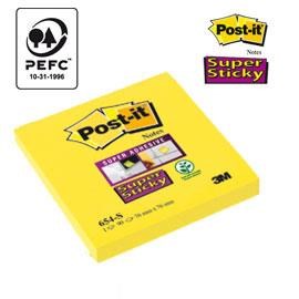 Blocco adesivo post-it Super Sticky 76x76 mm. giallo oro