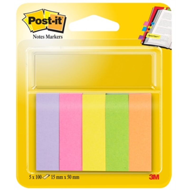 Segnapagina Post-it 5X100 15X50 mm. 670-5