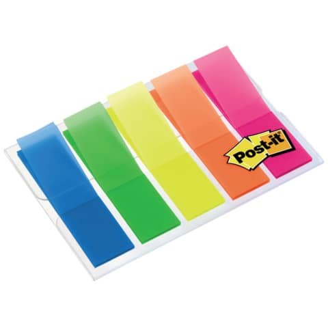 Segnapagina Post-it in plastica 100 pz. in 5 colori