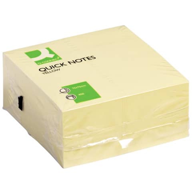 Blocco 400 fogli adesivi mm.76x76 riposizionabili gialli
