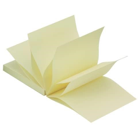 Bloccho 100 fogli Z adesivi 76x76 mm. riposizionabili gialli