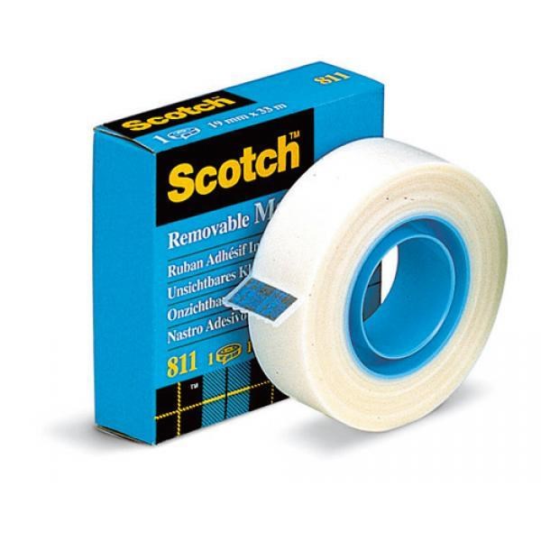 Nastro adesivo invisibile mm. 15x33 metri removibile 811 Scotch