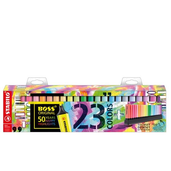 Evidenziatore stabilo boss deskset 23 pz.