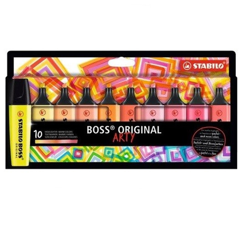 Evidenziatore stabilo boss set Arty 10 pz.
