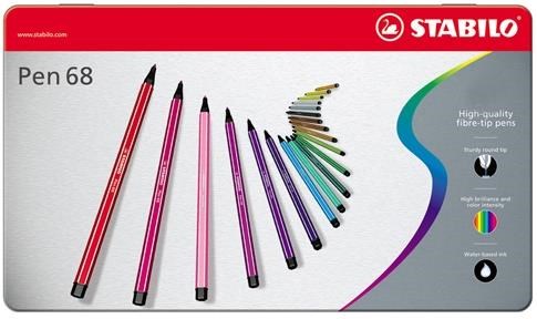 Pennarelli punta piccola scatola 50 colori PEN 68 STABILO