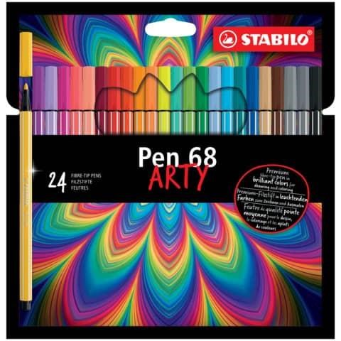 Pennarelli punta piccola 14 colori scatola cartone PEN 68 Stabilo