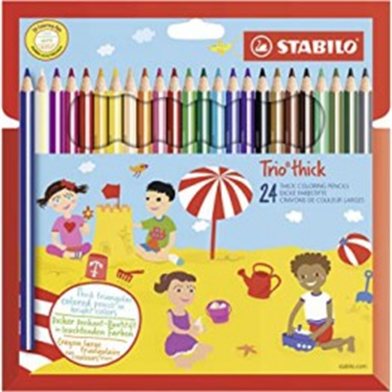 Pastelli Trio maxi 24 colori + temperino