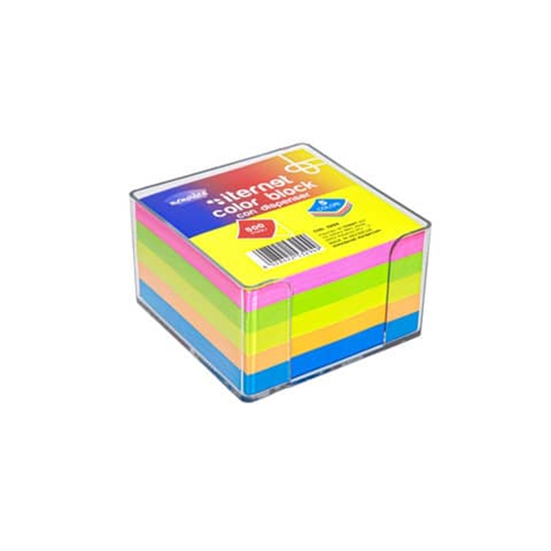 Blocco cubo colorato con portablocco