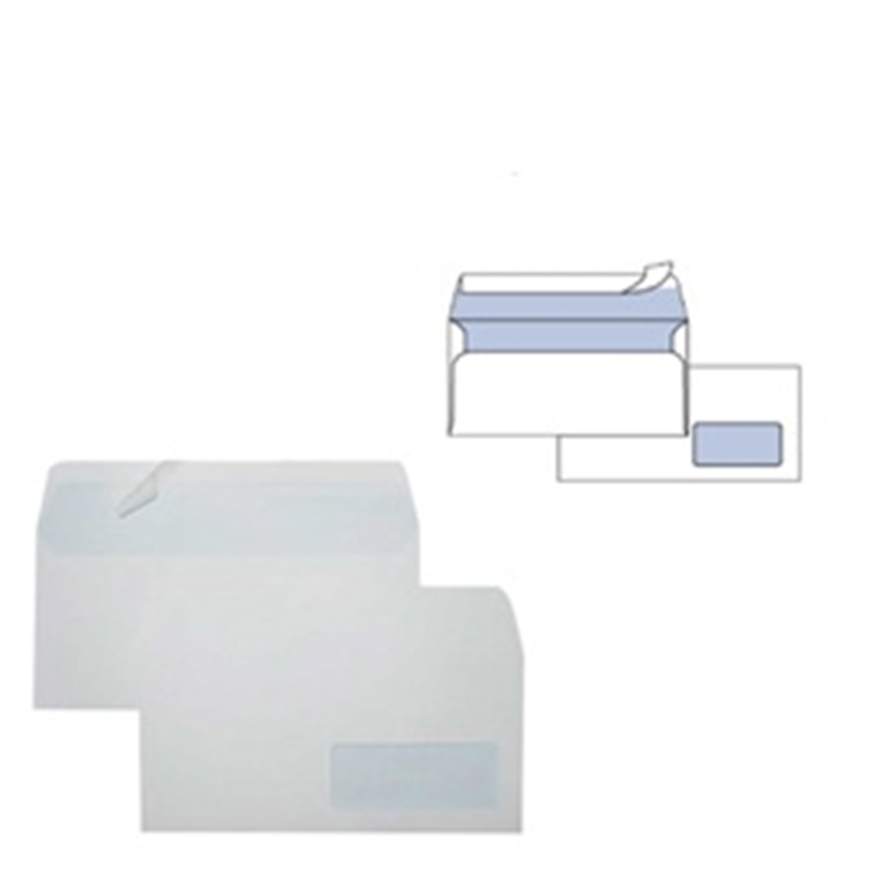 Busta bianca 11x23 con finestra 500 pz.