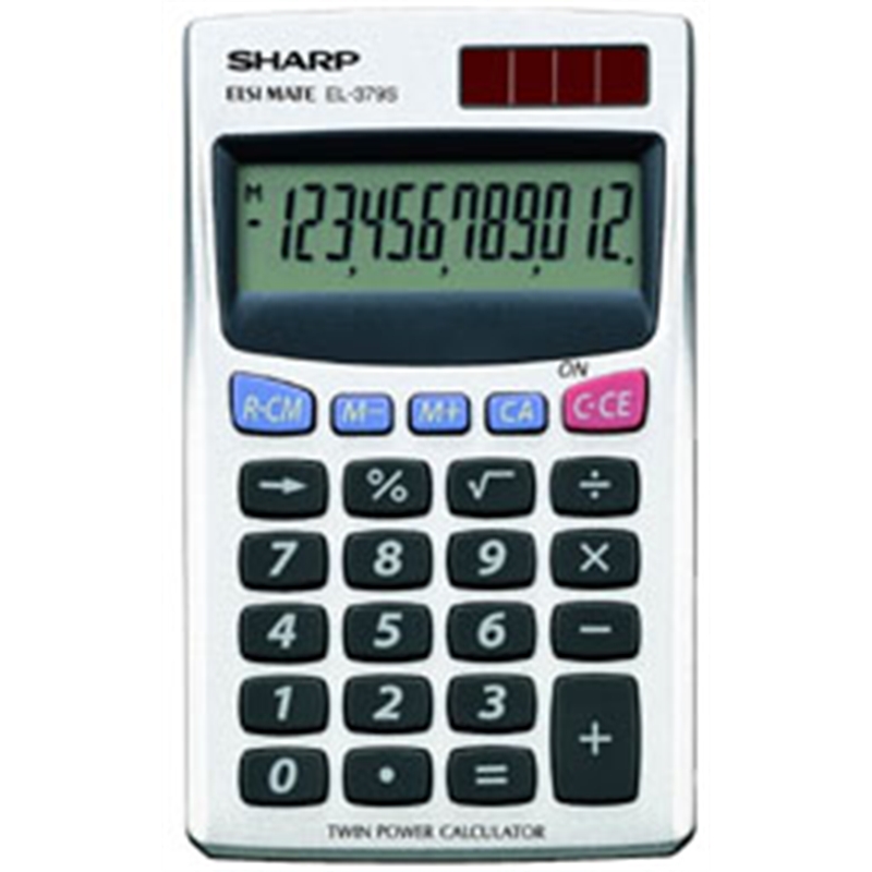 Calcolatrice tascabile 12 cifre Sharp EL 379 SB