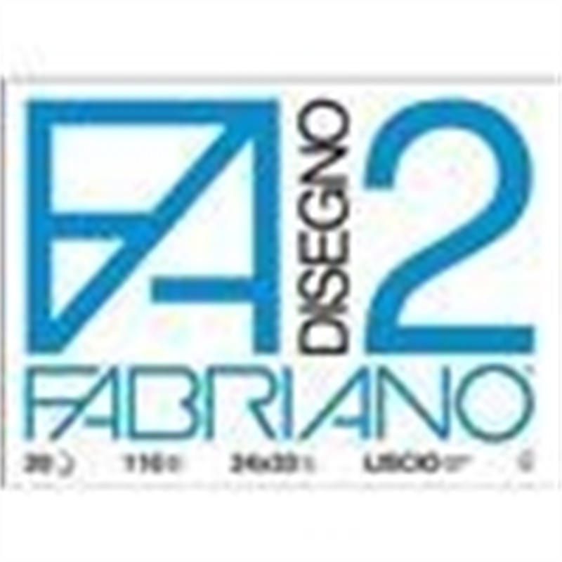 Blocco disegno Fabriano 2 20 fg. 24x33 pinzati liscio