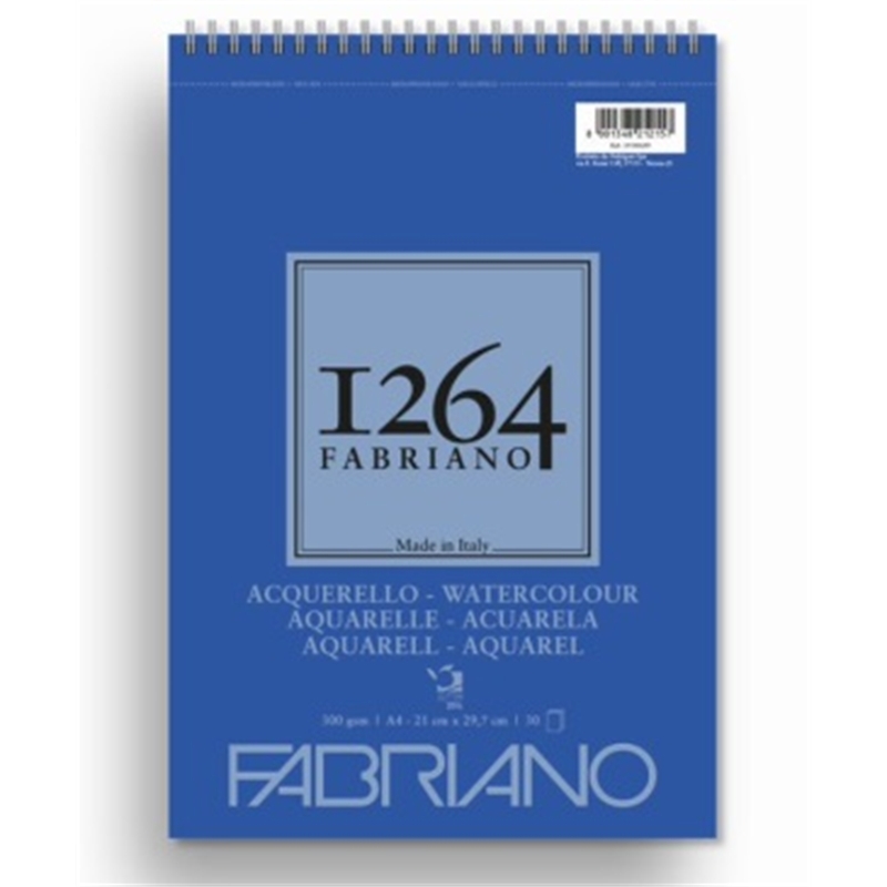 Blocco acquerello A4 30 fg. 300 gr/m  spiralato in alto