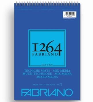 Blocco tecniche miste A5 15 fg. 300 gr/m spiralato in alto