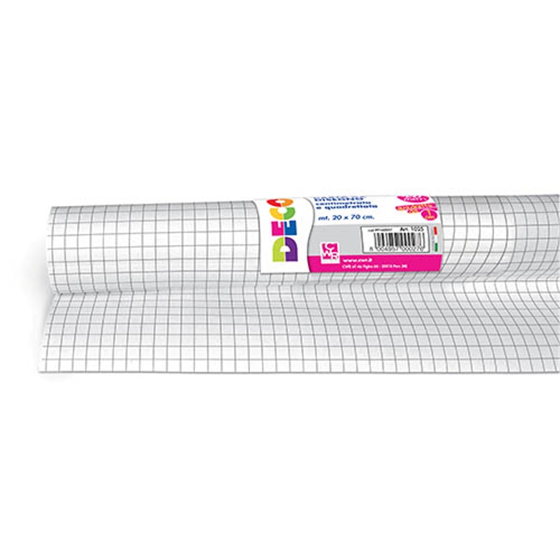 Carta quadrettata 10 mm. 90 gr/mq. rotolo cm. 70x20 metri