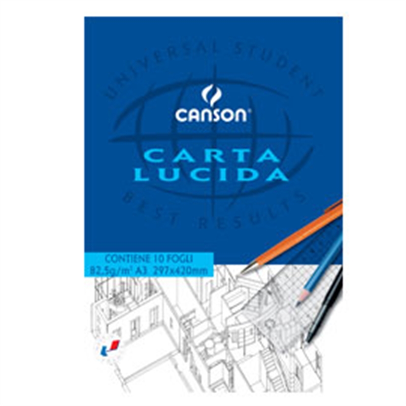 Blocco 10 fogli carta da lucido A3