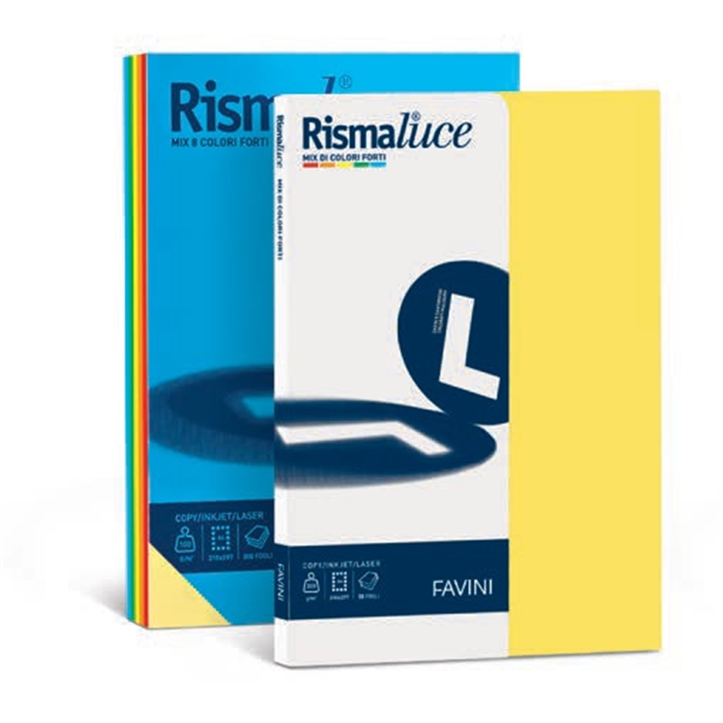 Risma 300 fg. carta 90 gr. A4 colori intensi assortiti Risma luce