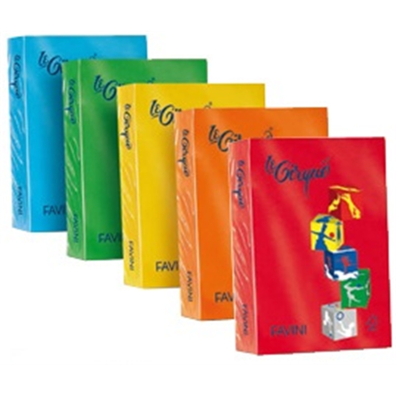 Risma 500 fg. carta 80 gr. A4 colori intensi Le Cirque