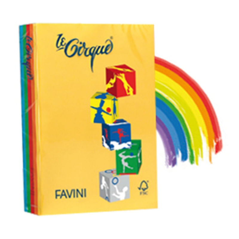 Risma 500 fg. carta 80 gr. A4 colori intensi assortiti Le Cirque
