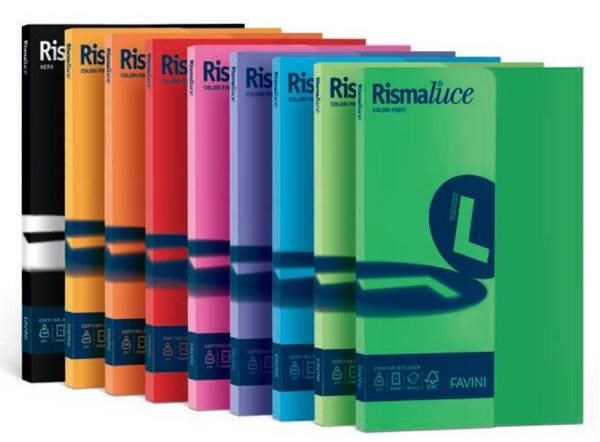 Risma 100 fg. carta 90 gr. A4 colori intensi Risma luce