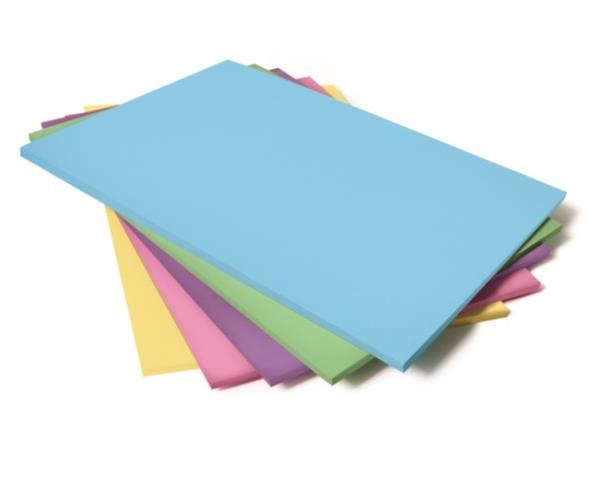 Risma 100 fg. carta 80 gr. A4 colori tenui assortiti Risma acqua