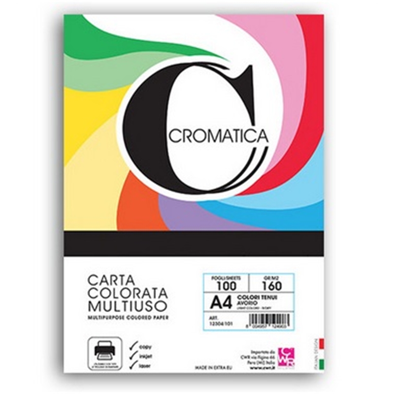 Risma 100 fg. cartoncino 160 gr. A4 Bianco