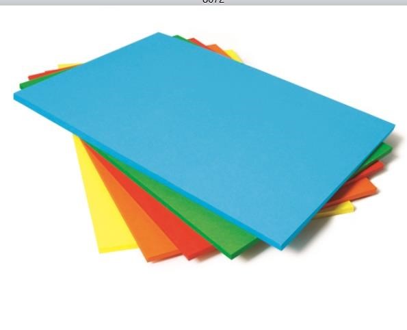 Risma 100 fg. cartoncino 200 gr. A4 colori intensi assortiti